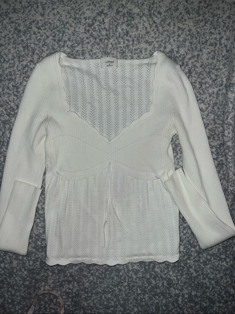 Wilfred Soloist Sweater Light Birch size Medium Aritzia - Picture 3 of 9